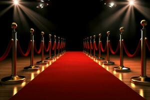 rouge tapis bollywood. produire ai photo