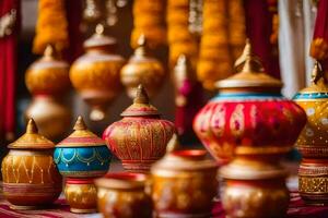 Indien mariage décor des idées pour le la mariée et jeune marié. généré par ai photo