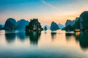 le Ha longue baie dans vietnam. généré par ai photo