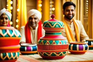 Indien mariage décor des idées pour le la mariée et jeune marié. généré par ai photo