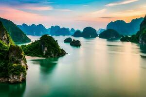 le Ha longue baie dans vietnam. généré par ai photo