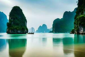 le Ha longue baie dans vietnam. généré par ai photo