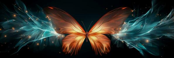 papillon aile structure X rayon image Contexte avec vide espace pour texte photo