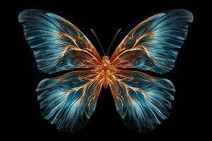 papillons détaillé aile structure X rayon image isolé sur une pente Contexte photo