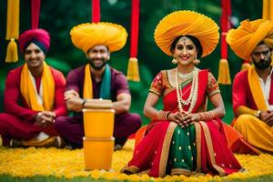 Indien mariage dans Bombay. généré par ai photo