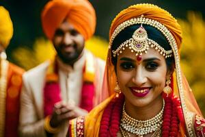 Indien mariage dans Delhi. généré par ai photo