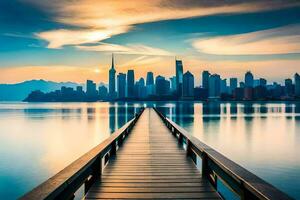 le ville de shanghaï, Chine. généré par ai photo