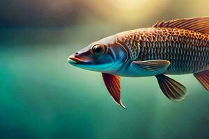 une poisson avec longue palmes et une longue queue. généré par ai photo