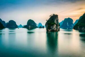 le Ha longue baie dans vietnam. généré par ai photo