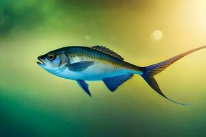 une poisson nager dans le l'eau. généré par ai photo