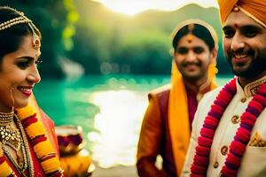 Indien mariage dans Bombay. généré par ai photo