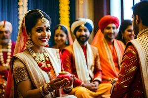 Indien mariage dans Delhi. généré par ai photo