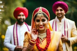 Indien mariage dans Delhi. généré par ai photo