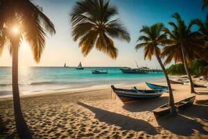 le plage dans Maldives. généré par ai photo