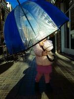 cache-cache avec parapluie photo