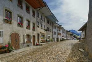 Gruyère village dans fribourgeois canton, Suisse photo