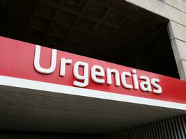 urgences entrée dans valence, Espagne photo