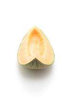 Melon cantaloup sur fond blanc photo