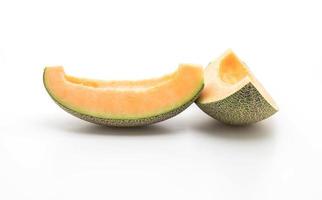 Melon cantaloup sur fond blanc photo