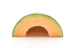 Melon cantaloup sur fond blanc photo