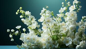 fraîcheur de printemps, beauté dans nature, bouquet de fleurs généré par ai photo
