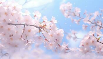 enchanteur épanouissement Cerise fleurs ai généré photo