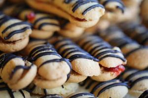 point de repère du chocolat, produits de boulangerie, pâtisserie et boulangerie photo