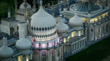 aérien vue de Royal pavillon dans Brighton sur une de bonne heure soir, est sussexe, Royaume-Uni photo