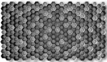 Image de rendu 3D de forme solide hexagonale sur fond blanc