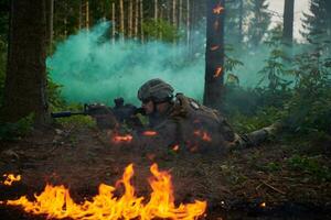soldat en action photo