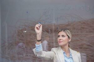 femme d'affaires au bureau photo