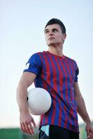 portrait de joueur de football photo