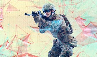 soldat visant visée laser optique pépin photo