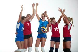 volley-ball, femme, groupe photo