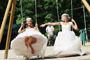 belle mariée en plein air photo