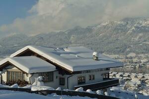 paysage de montagne d'hiver photo