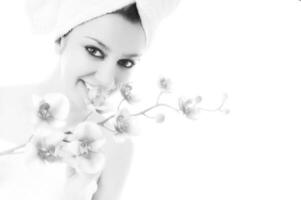 femme beauté noir et blanc photo