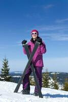 ski femme hiver photo