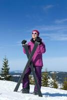 ski femme hiver photo