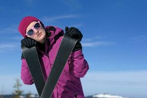 ski femme hiver photo