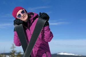 ski femme hiver photo