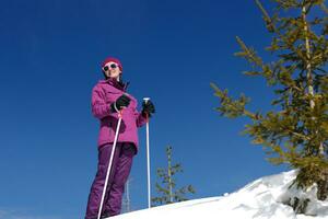 ski femme hiver photo