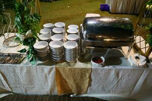 jardin mariage fête à nuit photo