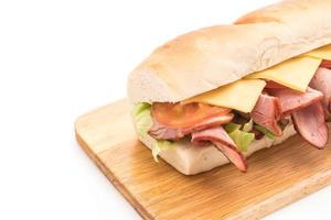 sandwich sous-marin jambon et salade photo