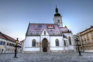 église de st. marque dans st. Des marques carré, zagreb, Croatie photo