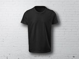 maquette de t-shirt noir photo