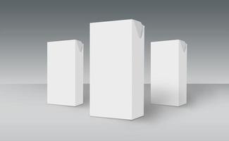 boîtes blanches 3d au sol photo
