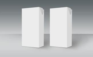 boîtes blanches 3d au sol photo