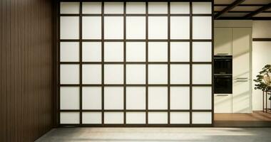 Japon pièce ,muji style, vide en bois nettoyage de la chambre Japon pièce intérieur photo