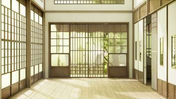 le couloir nettoyer Japonais minimaliste pièce intérieur, 3d le rendu photo